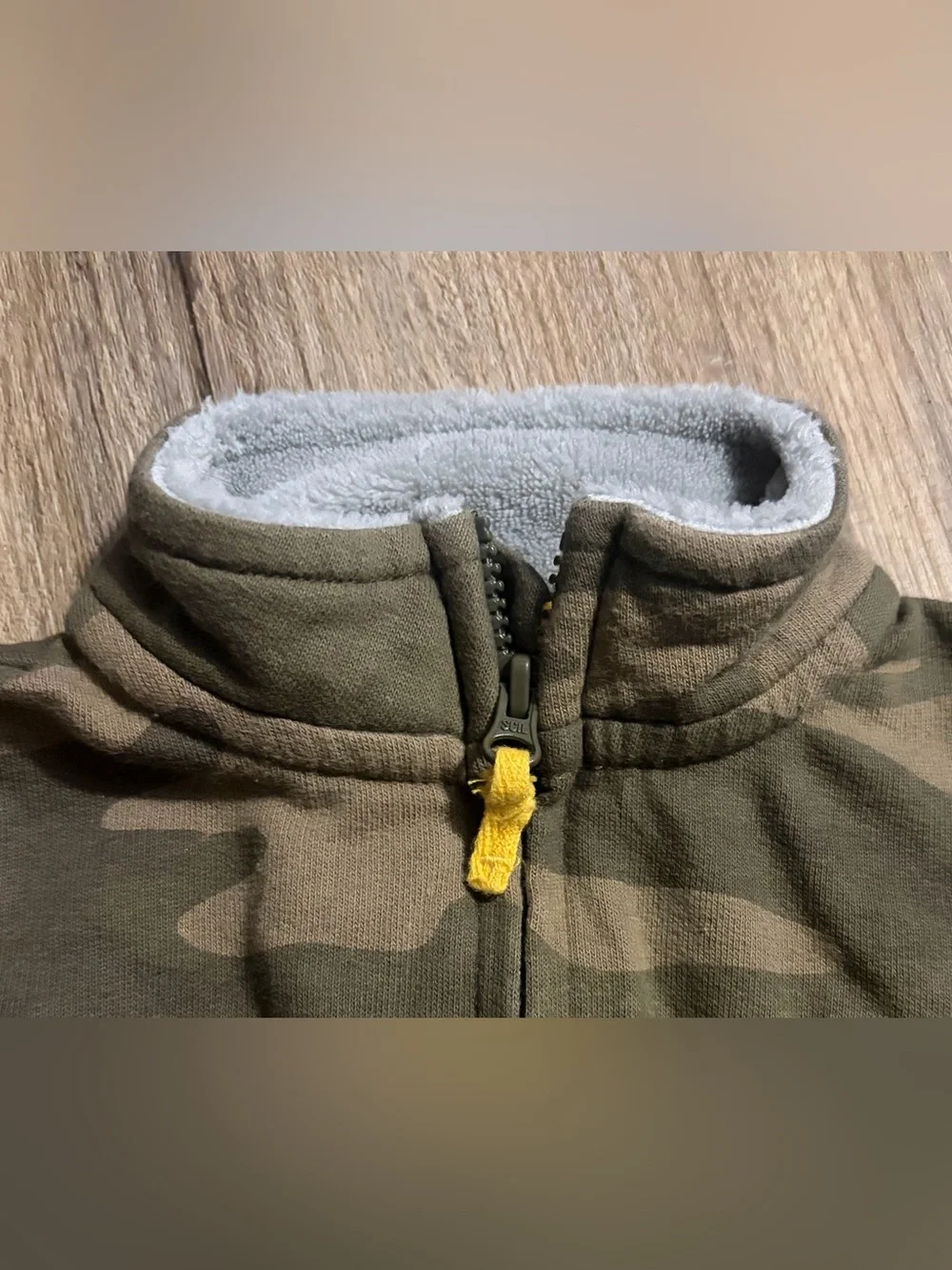Carter’s - Camo Zip-Front One-Piece Outfit - Size 12 Months